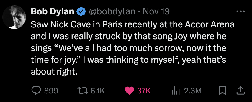 Bob Dylan on Twitter